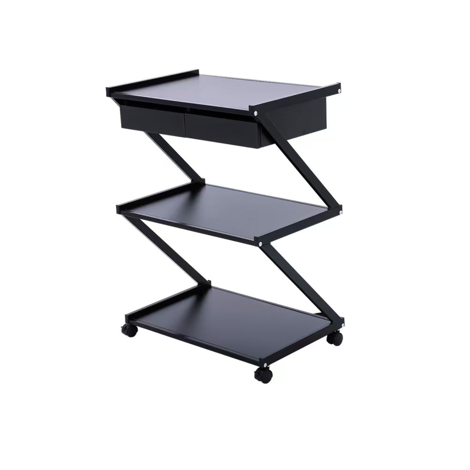 עגלת קוסמטיקה מקצועית-בצבע שחור