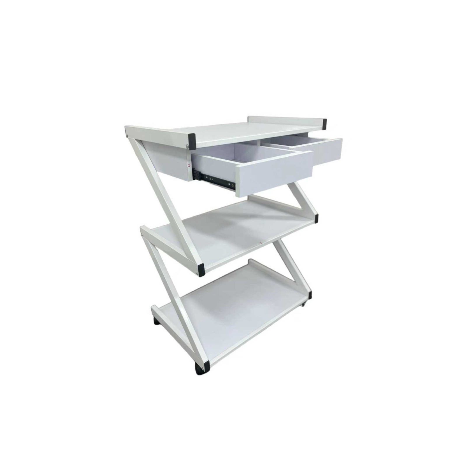 עגלת קוסמטיקה מקצועית-בצבע לבן